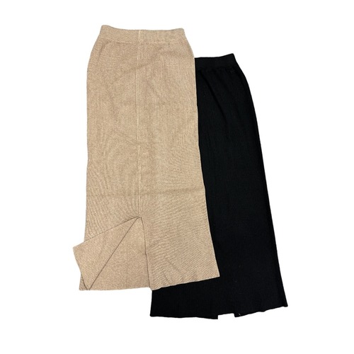 新色追加！【attrayant】Rib Knit I Line Skirt