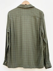 60s Unknown RAYON OPEN COLLAR SHIRT Size M程