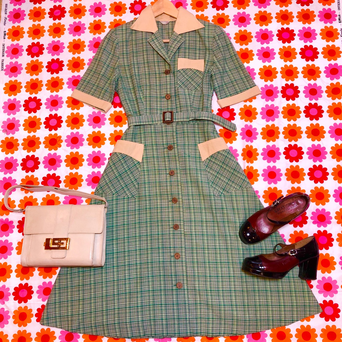 昭和レトロ◇ヴィンテージワンピース 70s SHOWA DRESS ◇品番OP214 