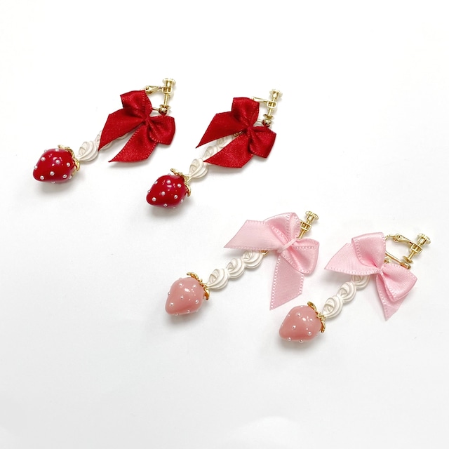 ストロベリーホイップイヤリング/ピアス