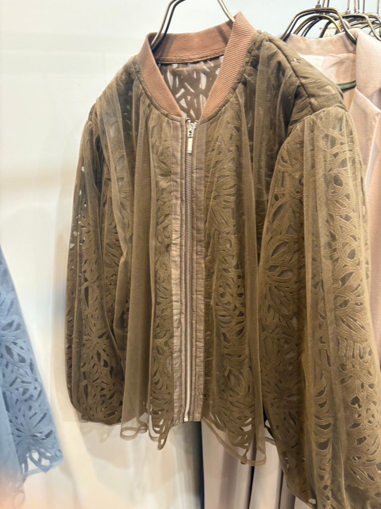 GALENA レイヤードレースブルゾン 70060-3103