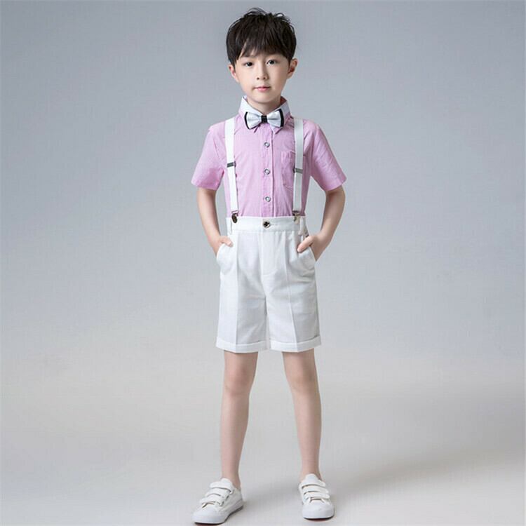 男の子 フォーマルスーツ 4点セット 子供服 スーツセット 上下セット キッズ ピアノ 舞台演出 花童 発表会 結婚式 男の子 ピンク ブルー 90cm 100cm 110cm 1cm 130cm 140cm 150cm 160cm Elegant