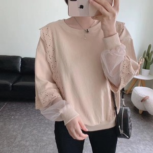 袖チュールレーストップス