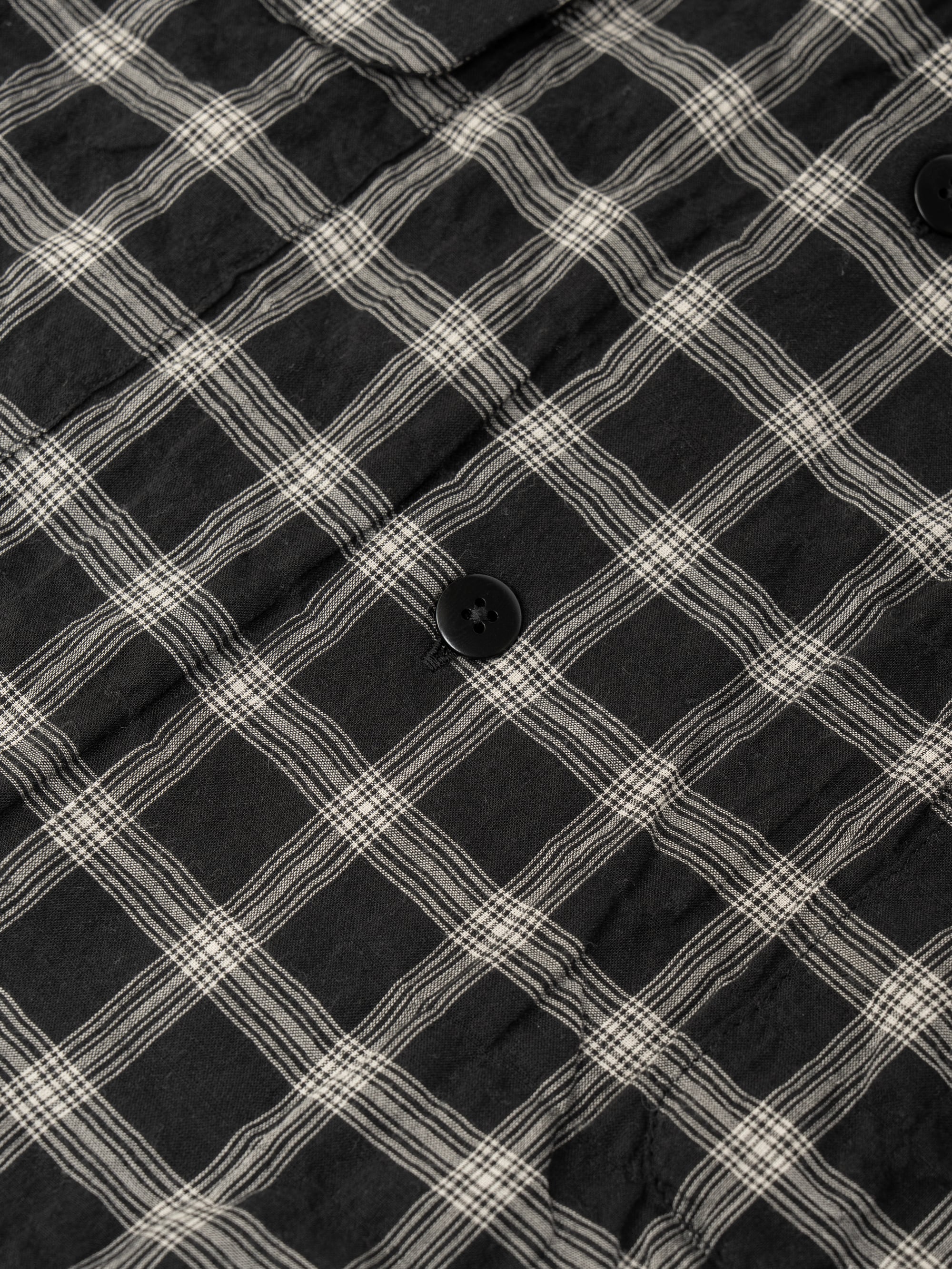 KAJA ORGANIC COTTON CHECK OPEN COLLAR SHIRT | KAJA