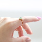 翡翠リング K10YG jade diamond A貨翡翠 jd_rg2202