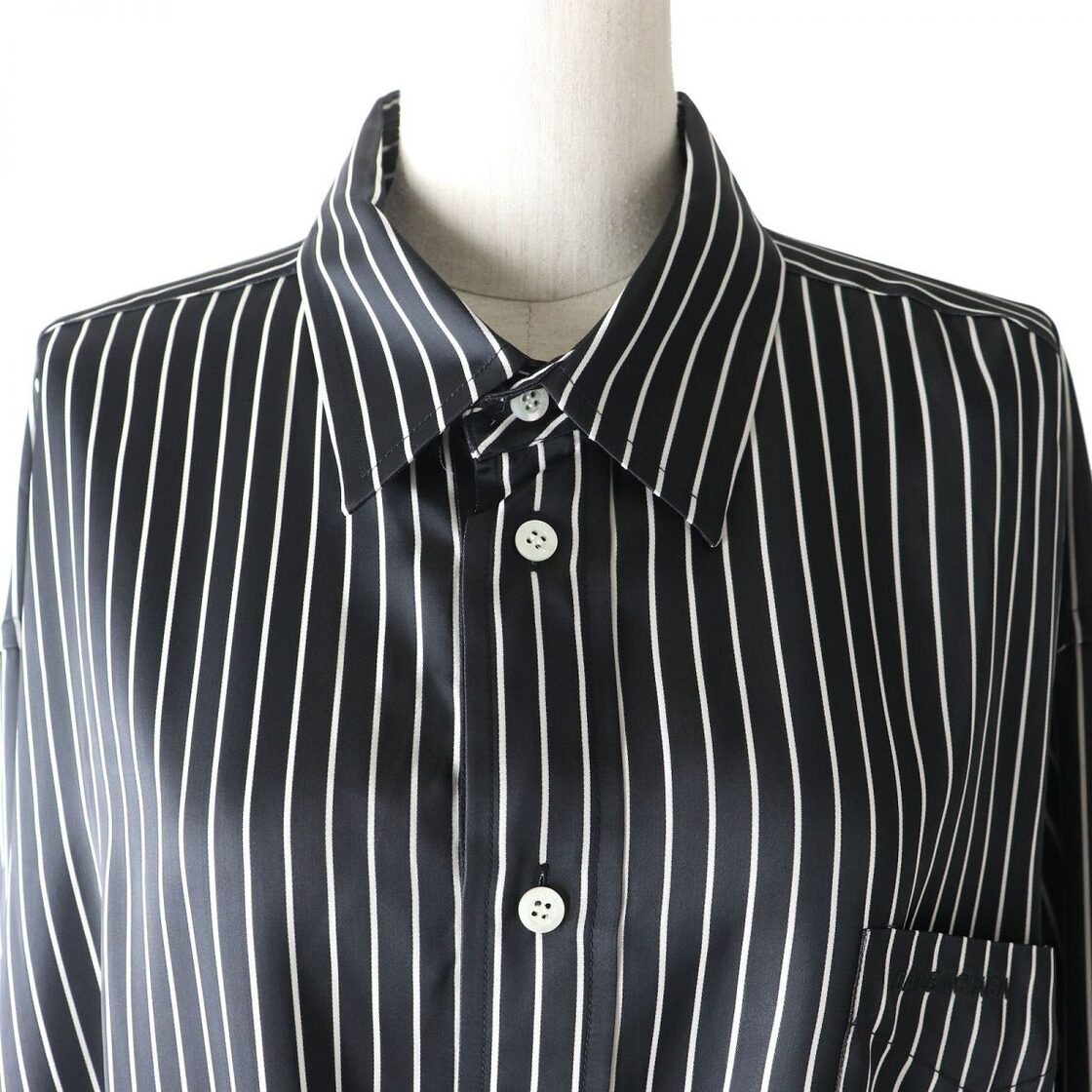 極美品△正規品 BALENCIAGA バレンシアガ 20SS 583895 ストライプ ロゴ 