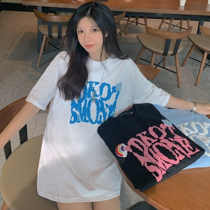 サマールーズカジュアルTシャツ シャツ スタンダードプリント レトロ 夏物 ケッペル17447334112