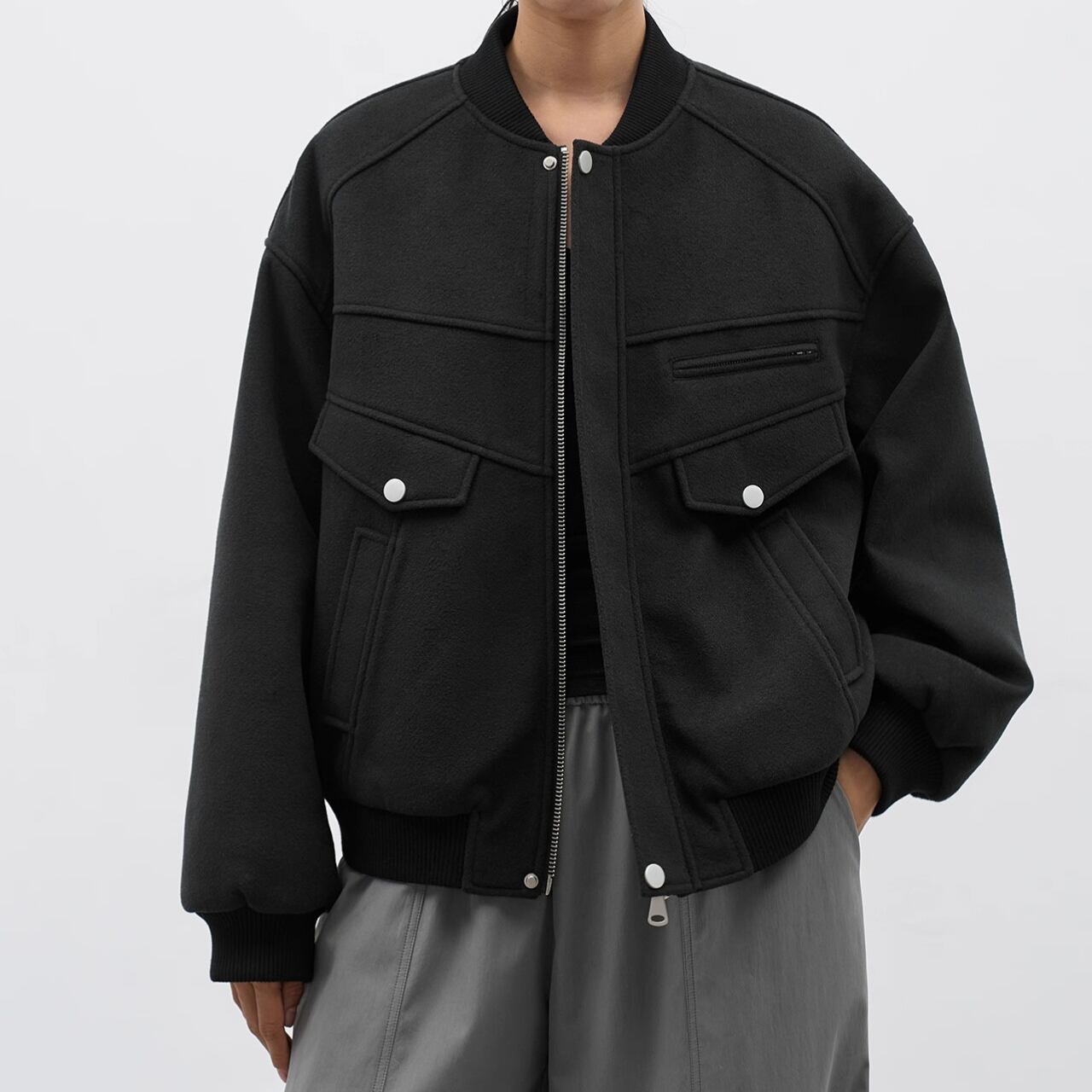 マルチポケットオーバーサイズボンバージャケット JK3541