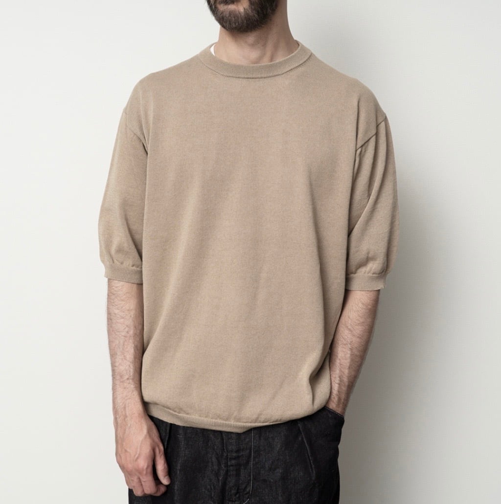 STILL BY HAND “ Selvedge 1 Pleat Pants ( Beige )” | H.inch