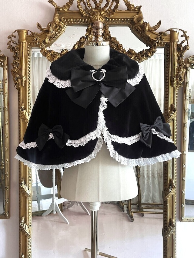 [SHUSHU CHERRY] ♥ BABY CHERRY CAPE ♥ (black) 正規品 韓国ブランド 韓国ファッション 韓国代行 韓国通販 shushucherry シューシューチェリー