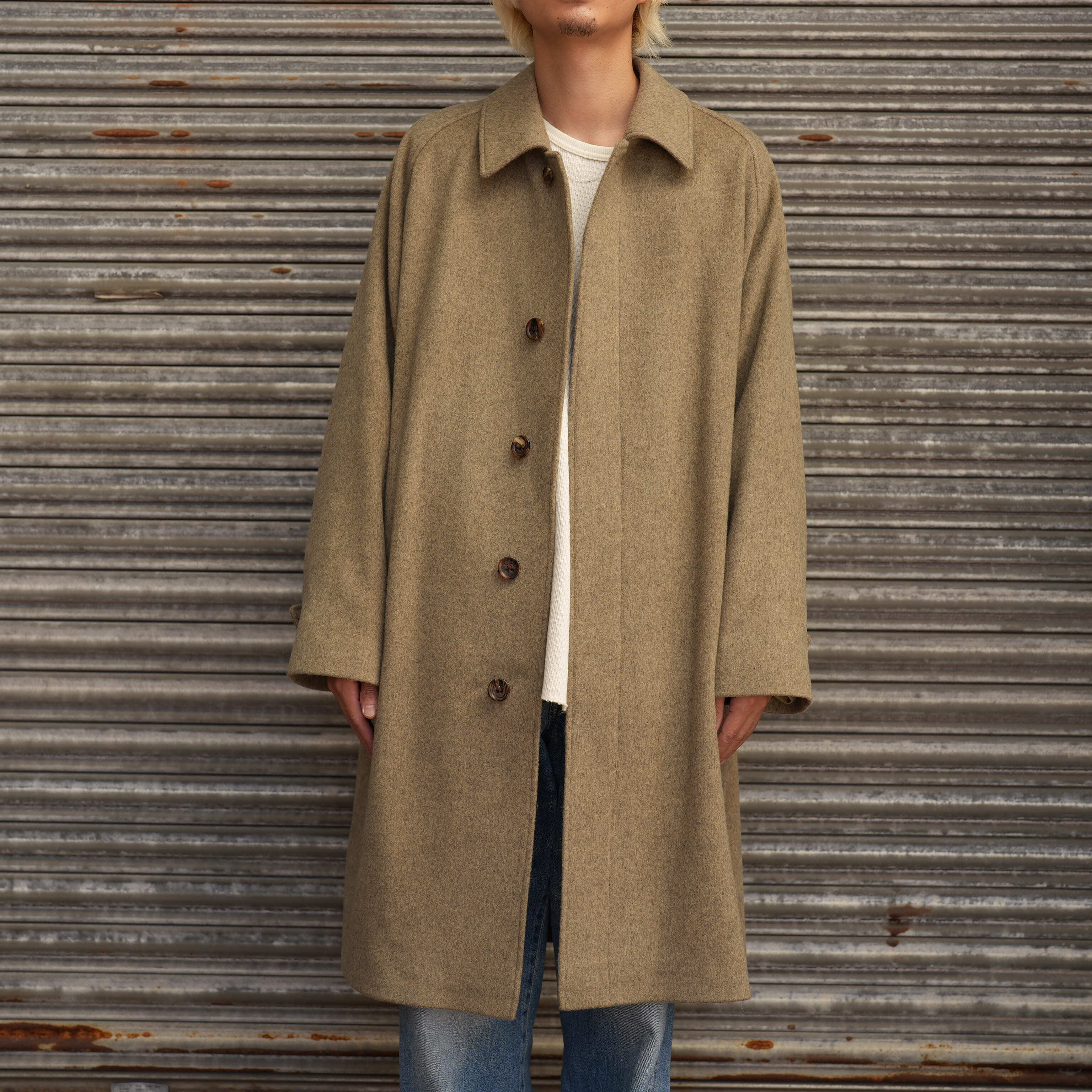 HERILL(へリル) 26AW "Cashmere Balmacaan coat" -Beige-