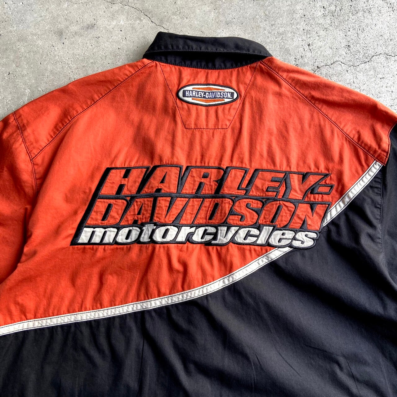 Harley-Davidson ハーレーダビッドソン バックロゴ刺繍 ワッペン 半袖