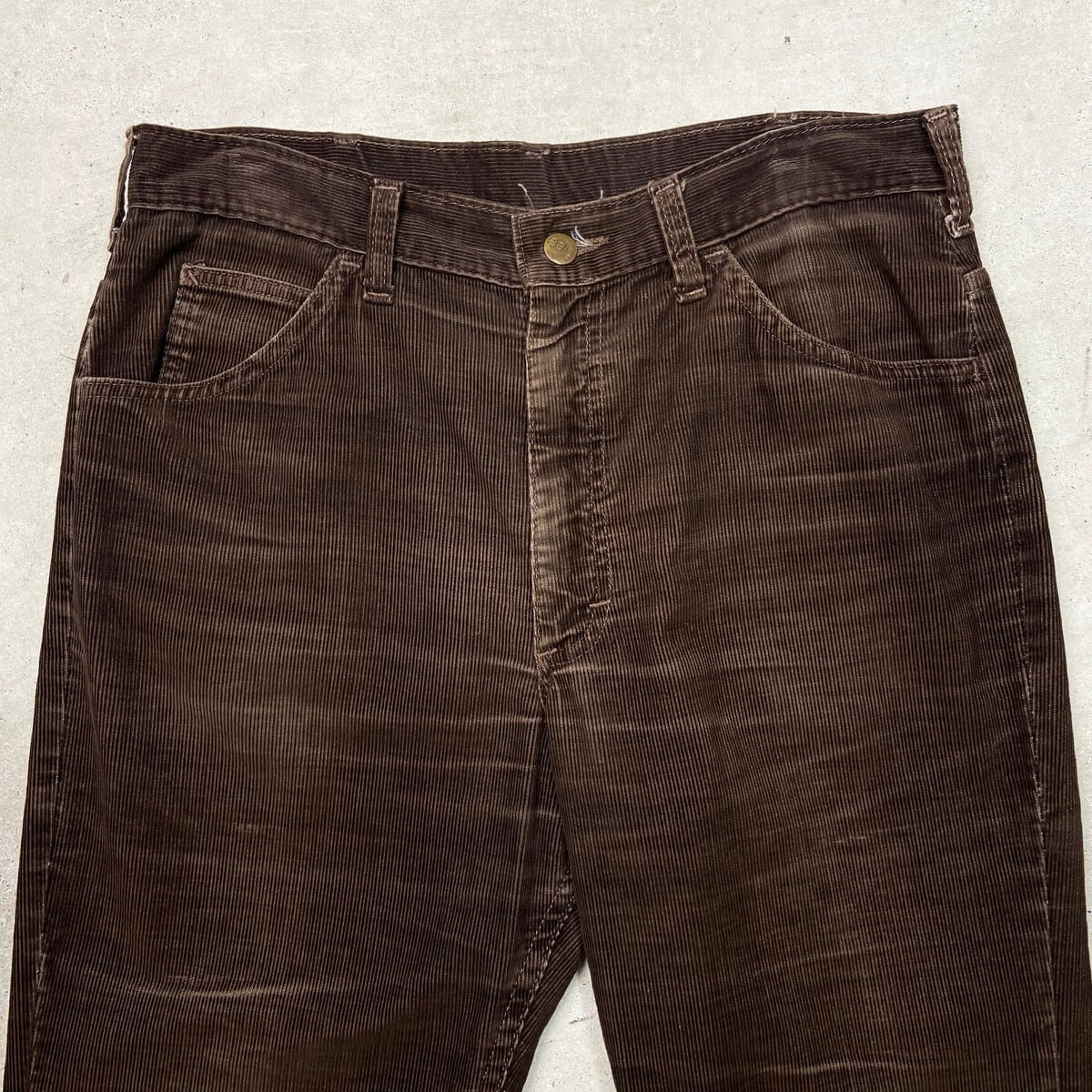 70年代 USA製 Lee フレアパンツ 細畝 コーデュロイパンツ メンズW33