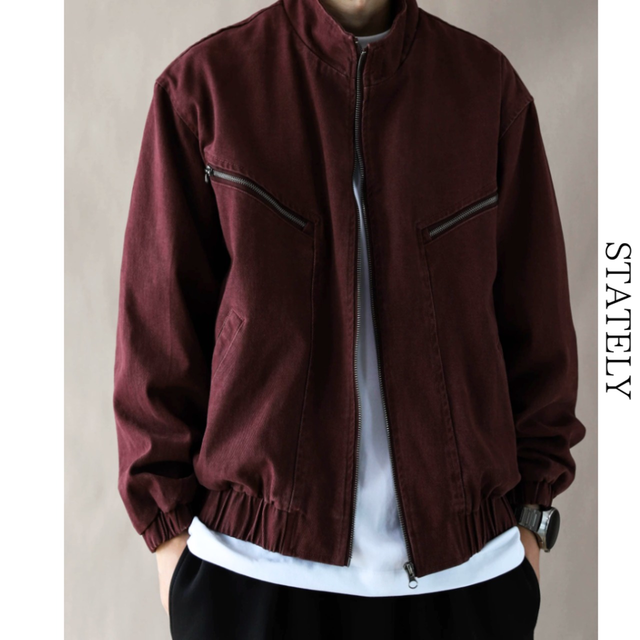 Zip Accent スタンドブルゾン/2color_O38・画像10