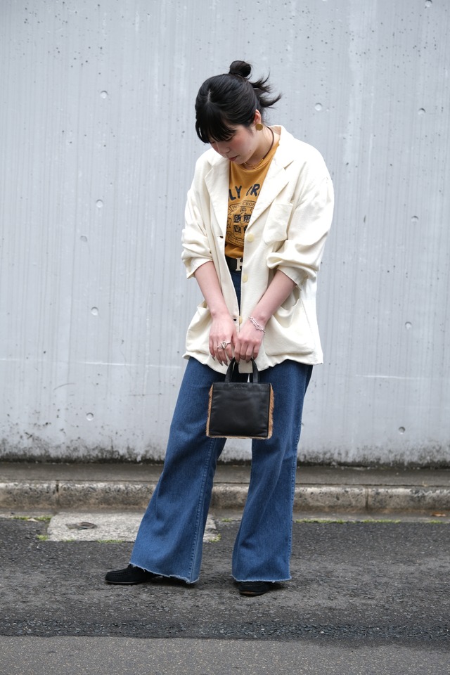 IORI/"LOEWE" 2face mini hand bag/leather × haircalf