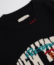 【#Re:room】HAND-EMBROIDERY BIG CREW KNIT［REK107］