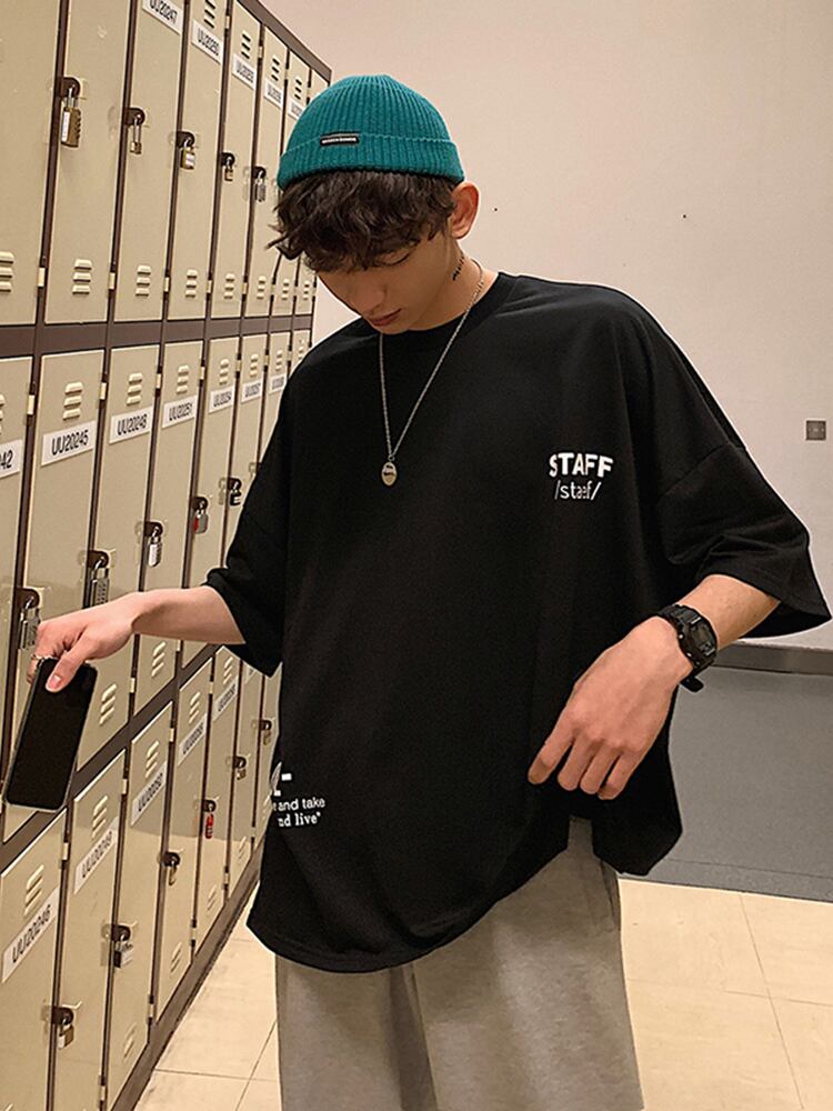 全2色 Tシャツ カットソー プリント カジュアル シンプル