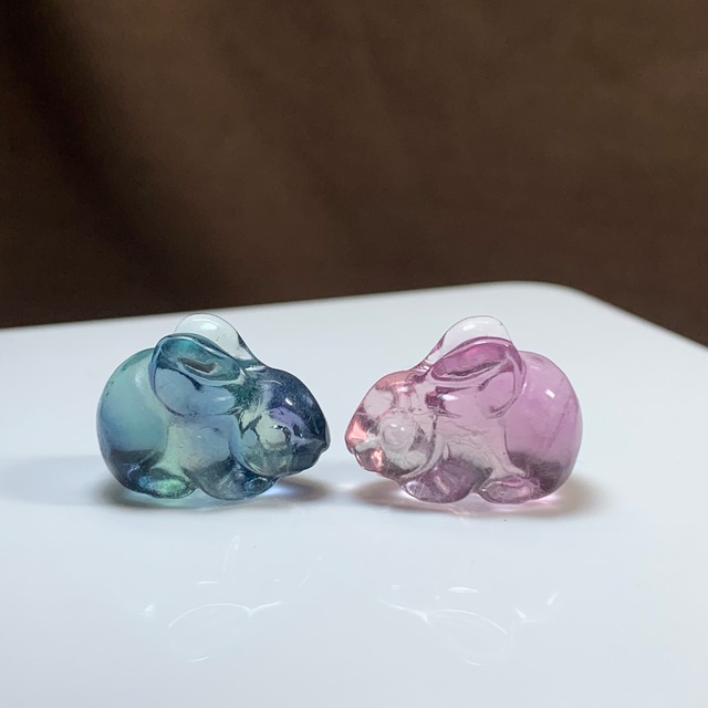 5.ペアうさちゃん･フローライトうさぎ