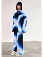 gushpsychic Blue White Gradient Print 3-Piece Set