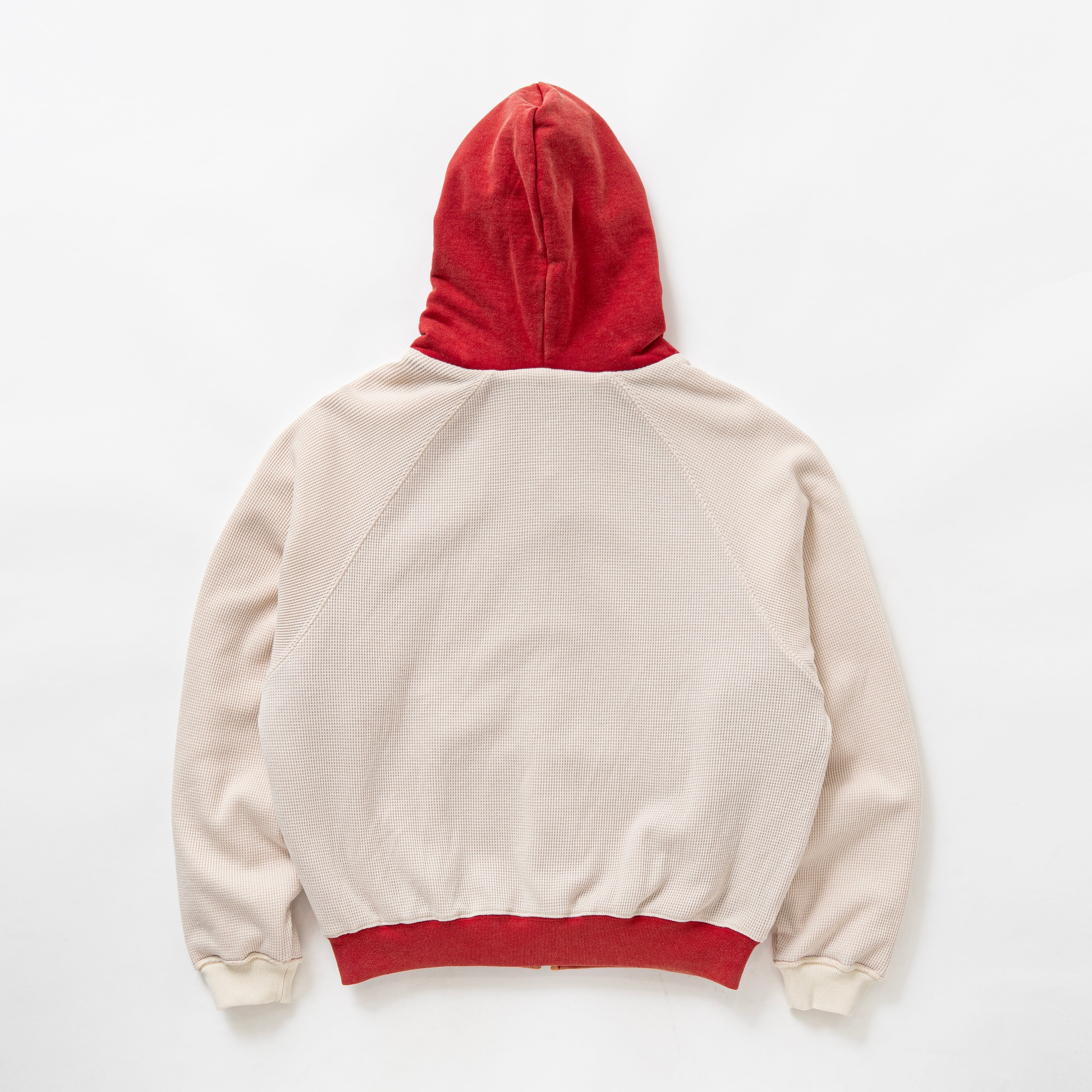 Fade damage zip up hoodie（RED） | TTTMSW