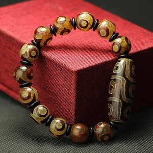 【願いを叶える、富、幸運】運命を照らす九眼天珠の輝き 最強ブレスレット