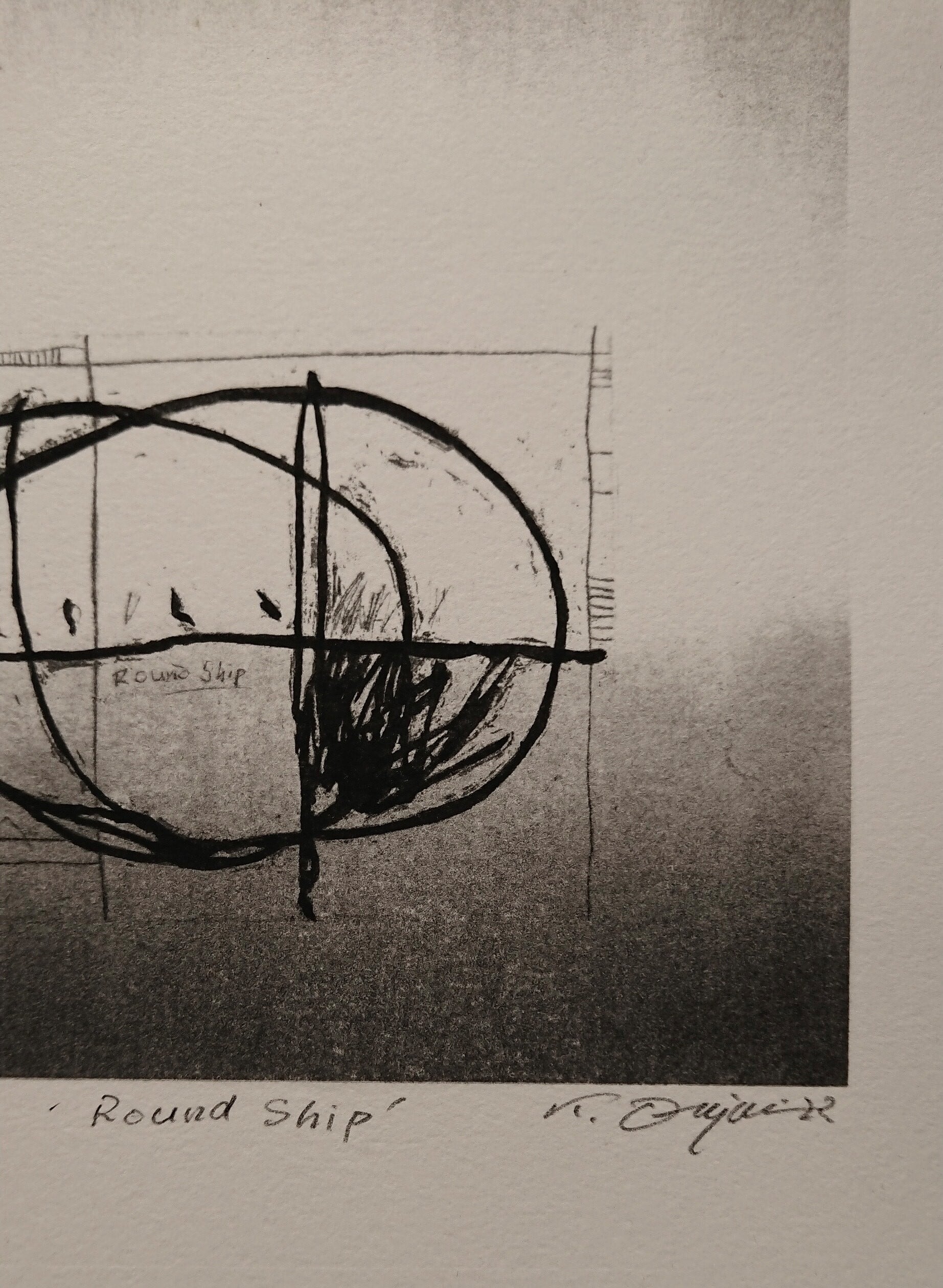 園城寺健治作品 / 銅版画「Square Ship」 | VIVANT ART COLLECTION