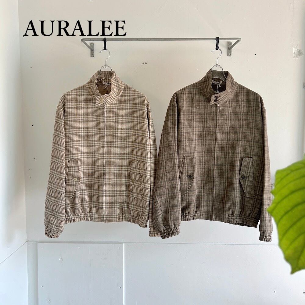 AURALEE/オーラリー・SILK LINEN NEP CHECK ZIP BLOUSON | a flat shop