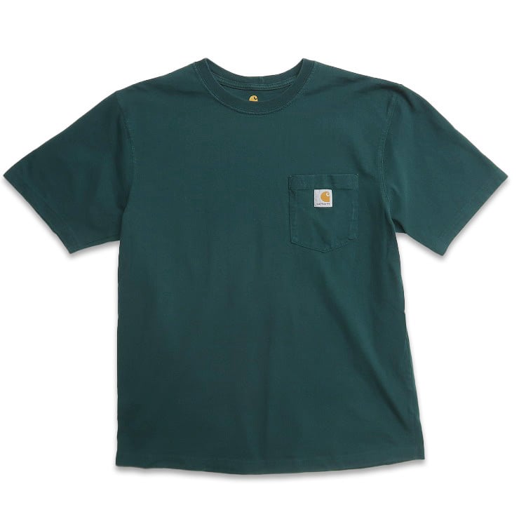 古着 カーハート CARHARTT ポケットTシャツ グリーン 表記：M