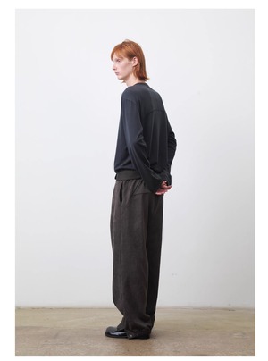 DECESOLO 26AW ウォッシャブル ウールブレンド ロングスリーブ Tシャツ