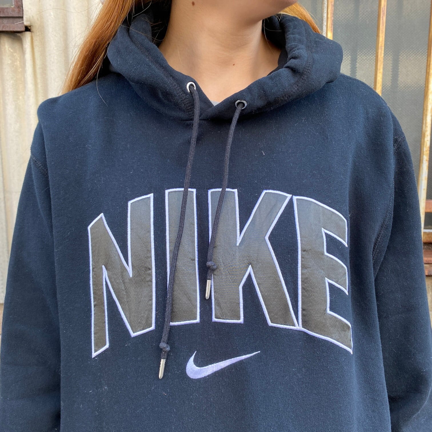 再入荷お得 NIKE NIKE ナイキ パーカー スウェット ビッグロゴ 総柄 グレー Ｓの通販 by  ☆古着ShopKaila☆コメント必須☆フォロー割引あり☆｜ナイキならラクマ