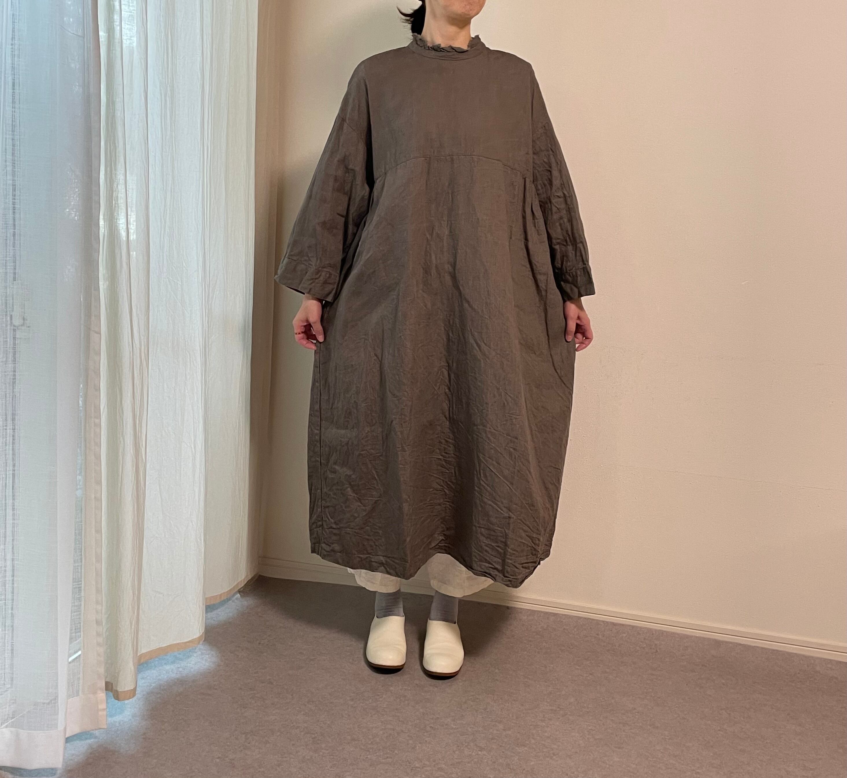 Gauze#// LIGHT DENIM ANTIQUE SURGICAL ONE PIECE / ライトデニム