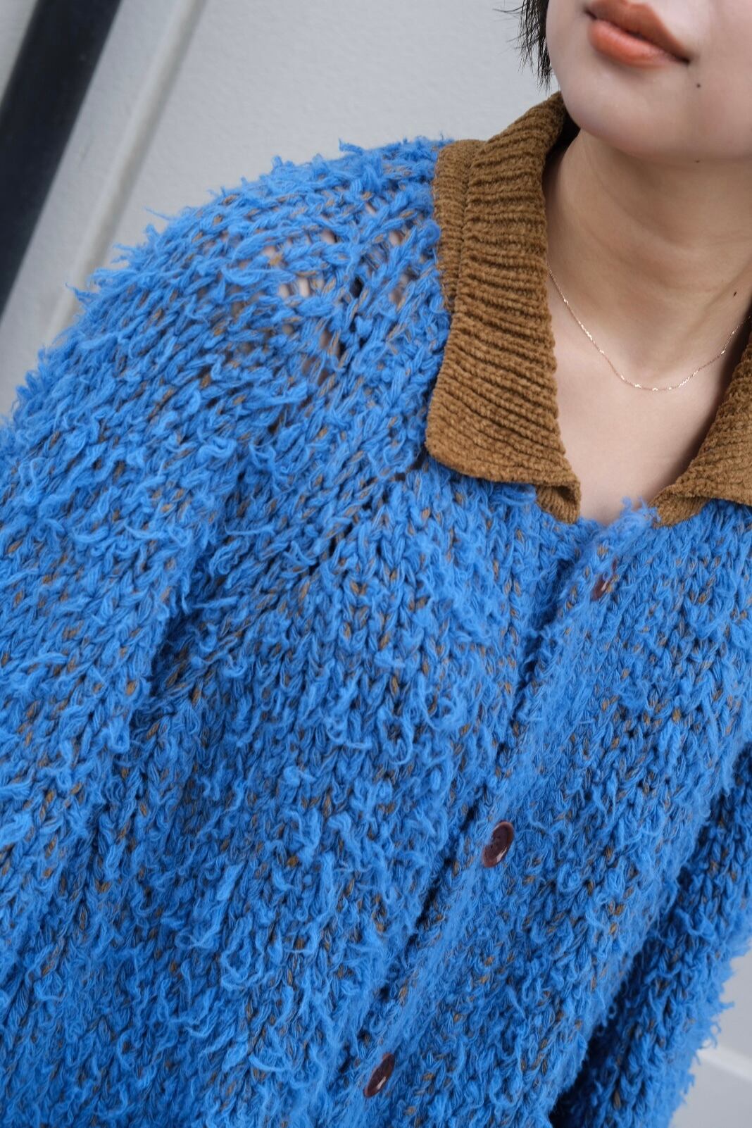 kota gushiken】Fisherman's Wool Fur Jacket -Light Blue- | loop