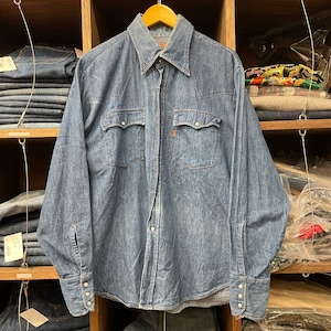 1970S LEVI'S DENIM WESTERN SHIRT