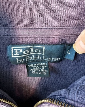-Polo by Ralph Lauren- Vintage 90s L Half zip sweater
