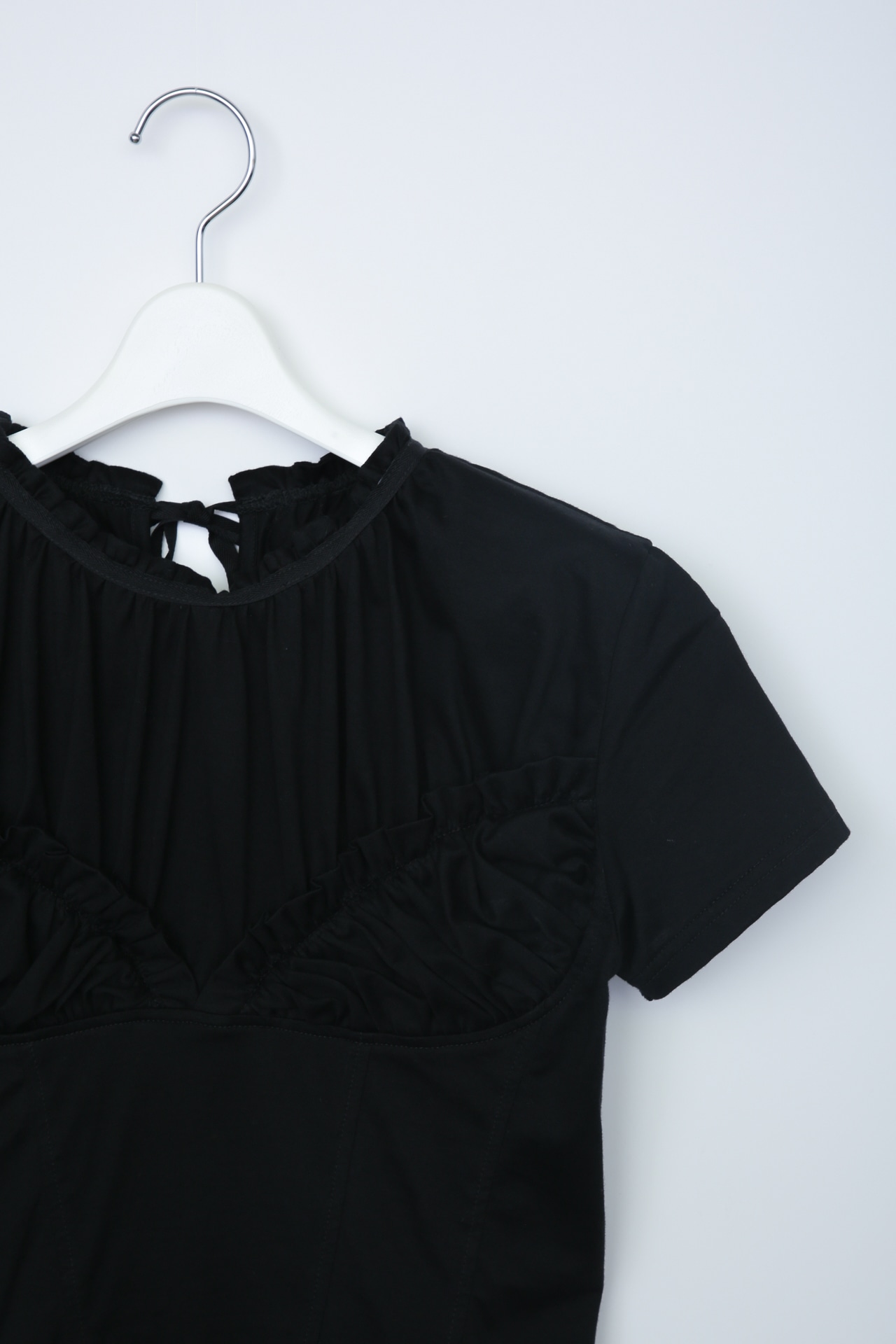Gathered short sleeve top
