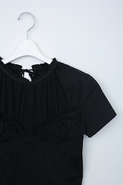 Gathered short sleeve top