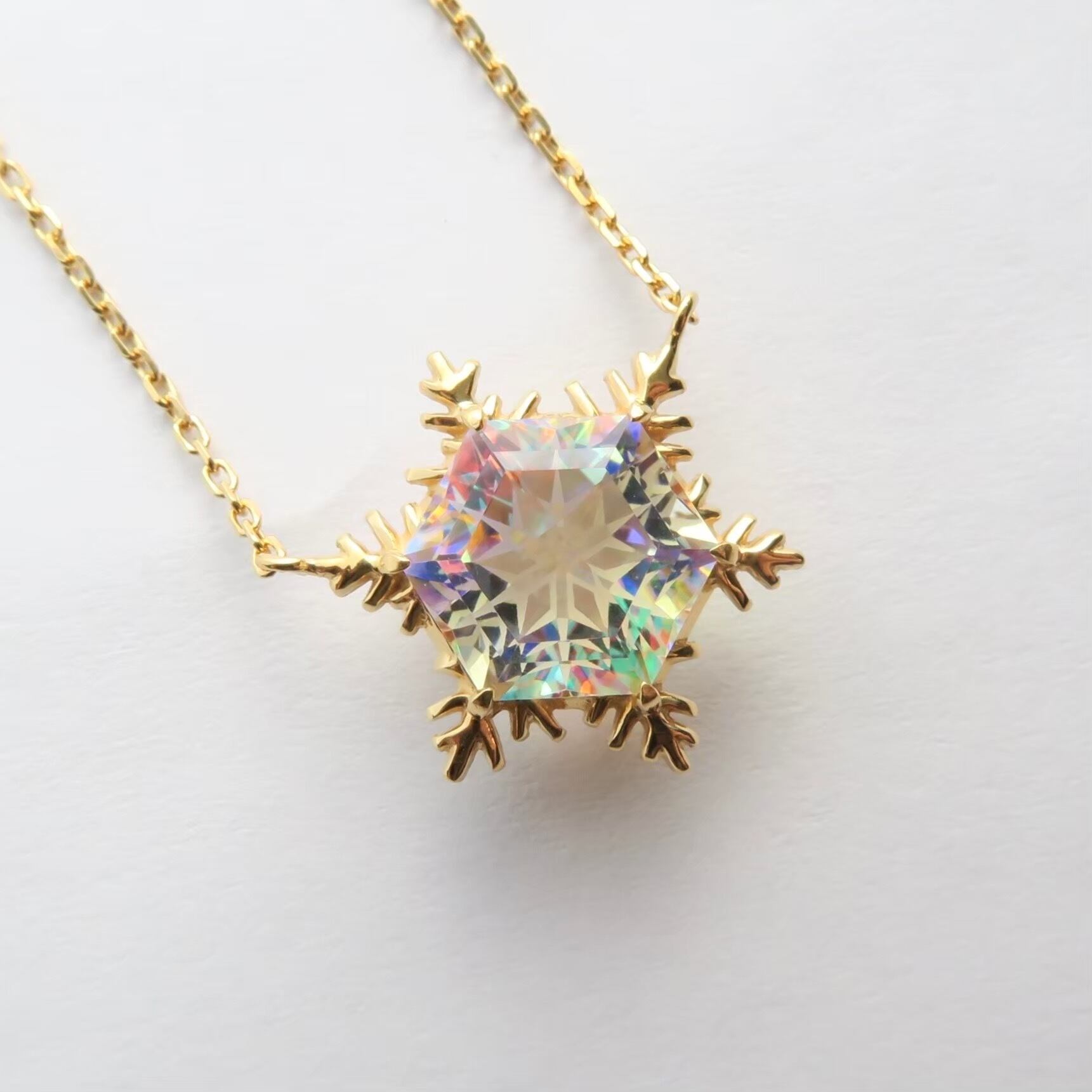 受注生産】prismgem ゆきんこカット ネックレス 【シミズ貴石