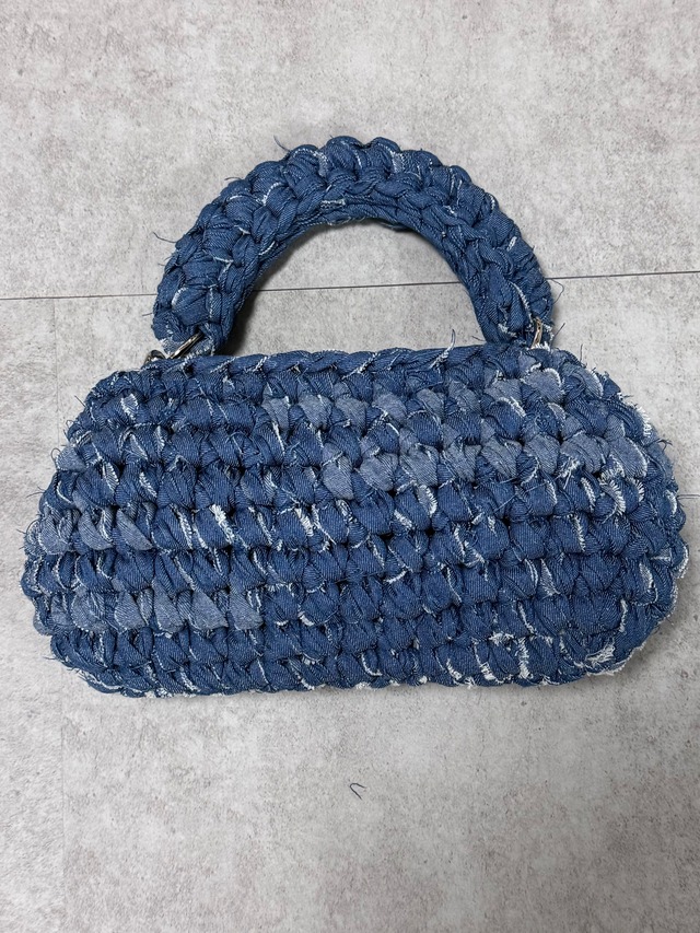 《1点もの》angle denim bag /medium blue