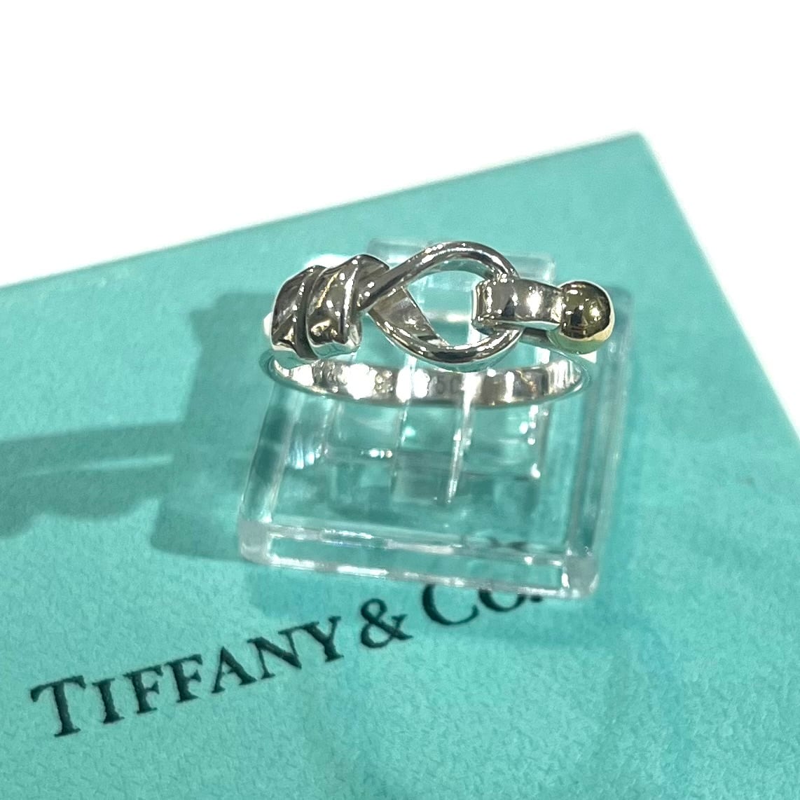 TIFFANY&CO】【12.5号】2948 ティファニー結ツイスト フラットワイヤー