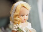 布花ホワイトドレス　「Nancy Ann Story Book Doll」（欠け・穴あり） 画像4
