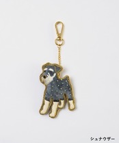 幸せをよぶ　ザリ刺繡チャーム　犬5種　ダックスフント／シュナウザー／イタリアングレーハウンド／ビーグル／ハスキー