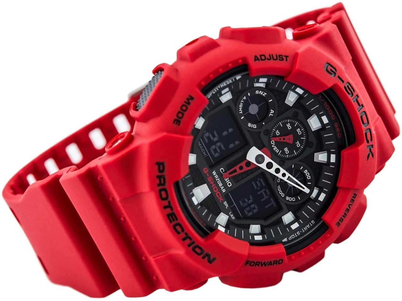 CASIO カシオ G-SHOCK Gショック デジアナ Newコンビネーションモデル GA-100B-4A ブラック×レッド 腕時計 メンズ