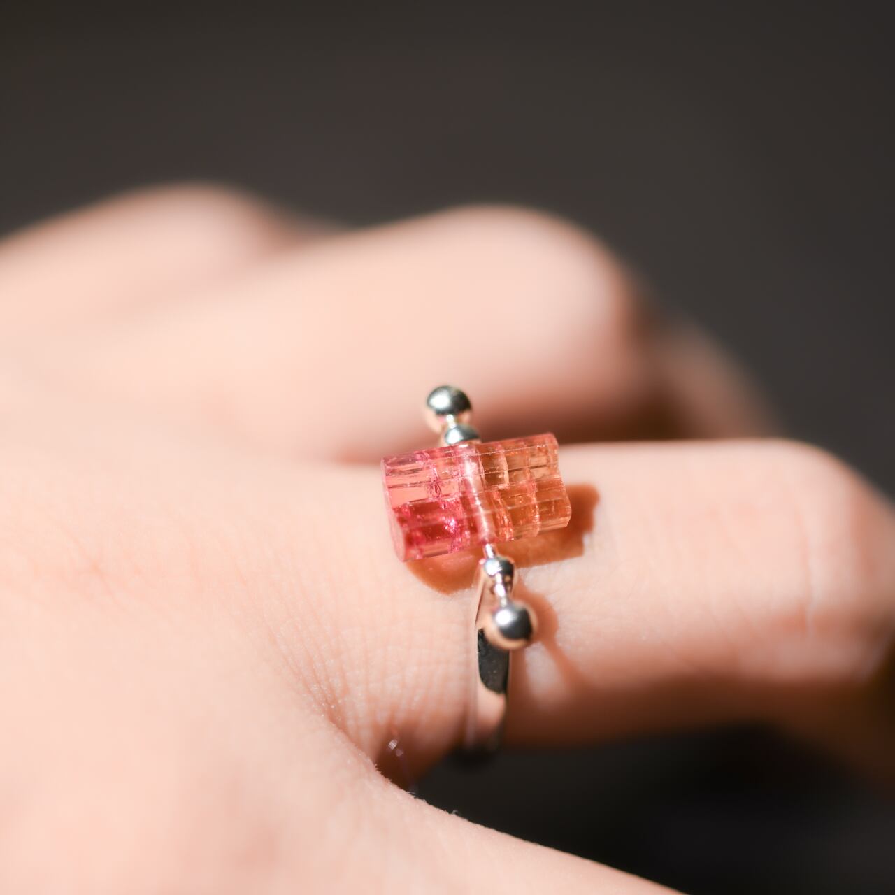 トルマリン 鉱物原石 シルバー925 リング 指輪 天然石 アクセサリー