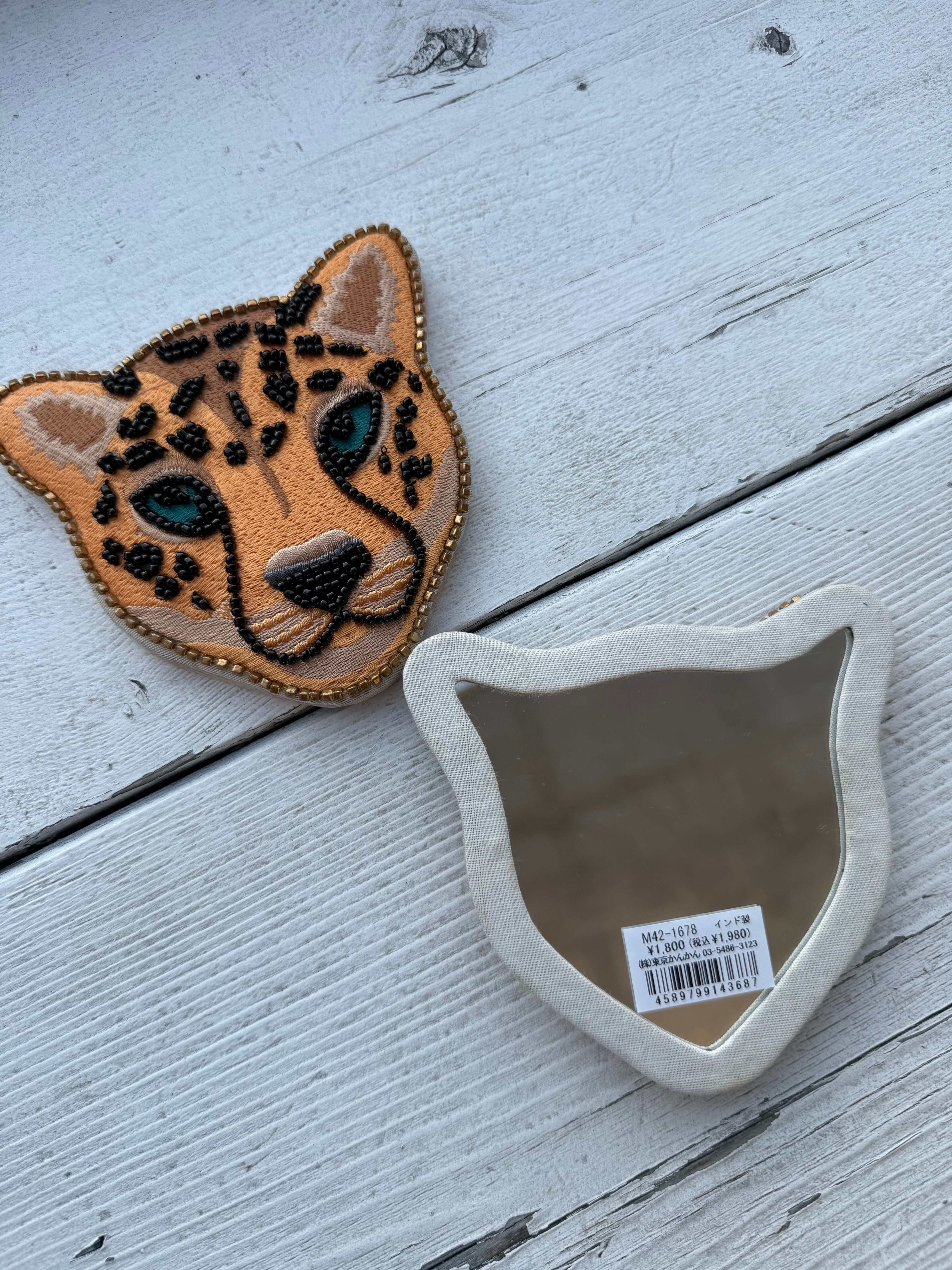 レオパード刺繍ミラー /東京かんかん/M42-1678 | WACKY