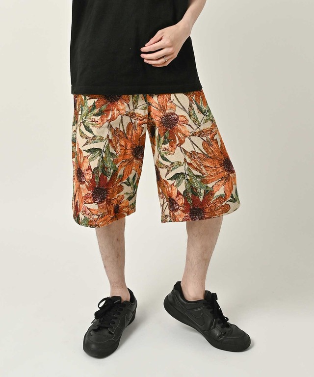 Revertical Twill 2-pleat wide shorts (BEG) RV9164
