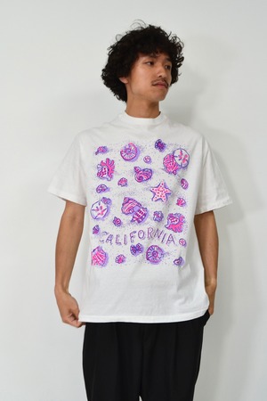 90s USA製 "貝殻" art print T-shirt