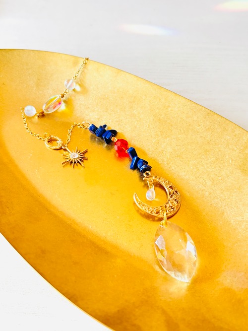 ラピスラズリと星のサンキャッチャー