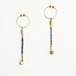 ヴィオラ弦のカジュアルイヤリング　V-617　Strings endparts earrings (Yellow × Blue)