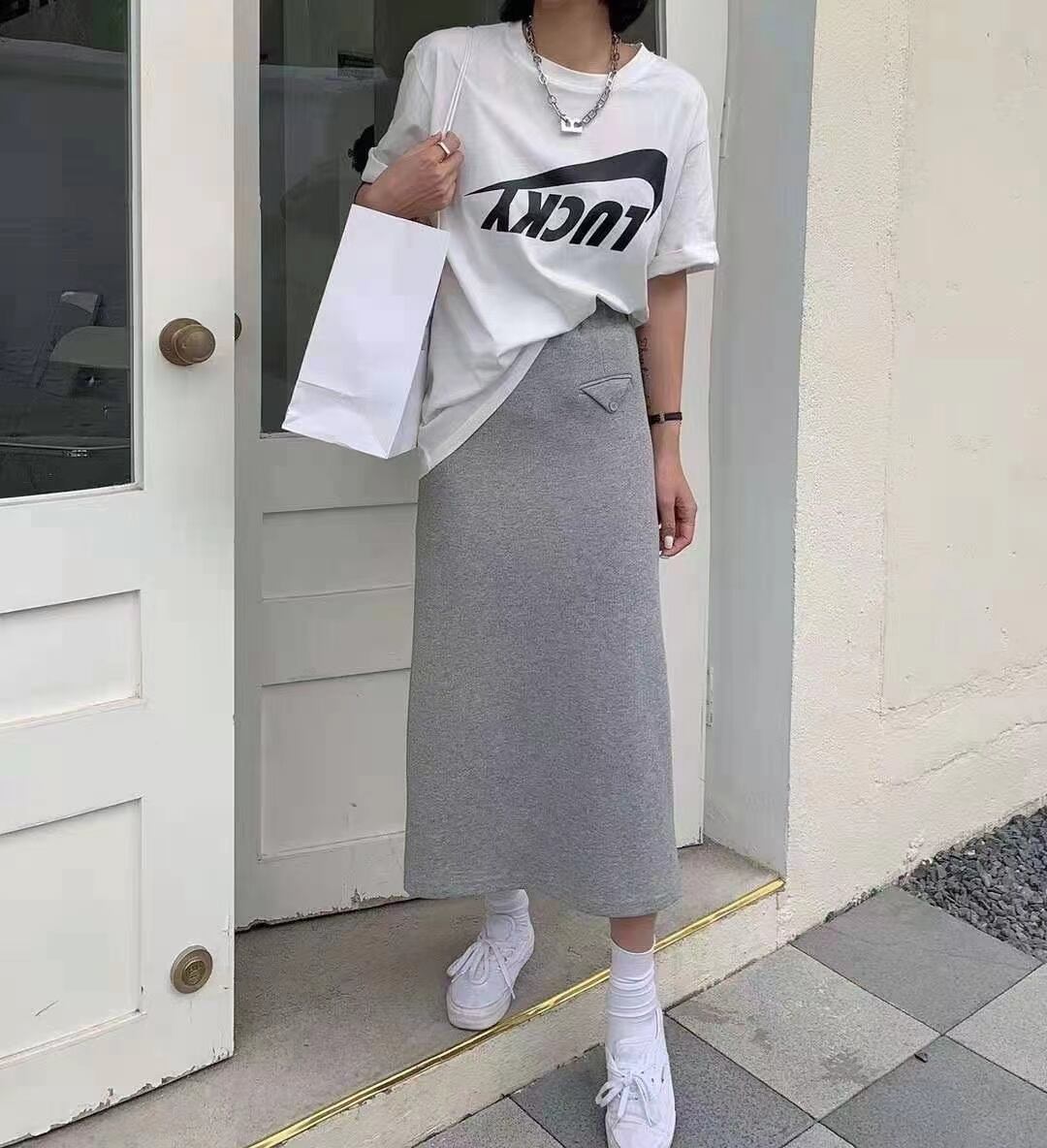 コットンロングスカート　AJ11352-5833