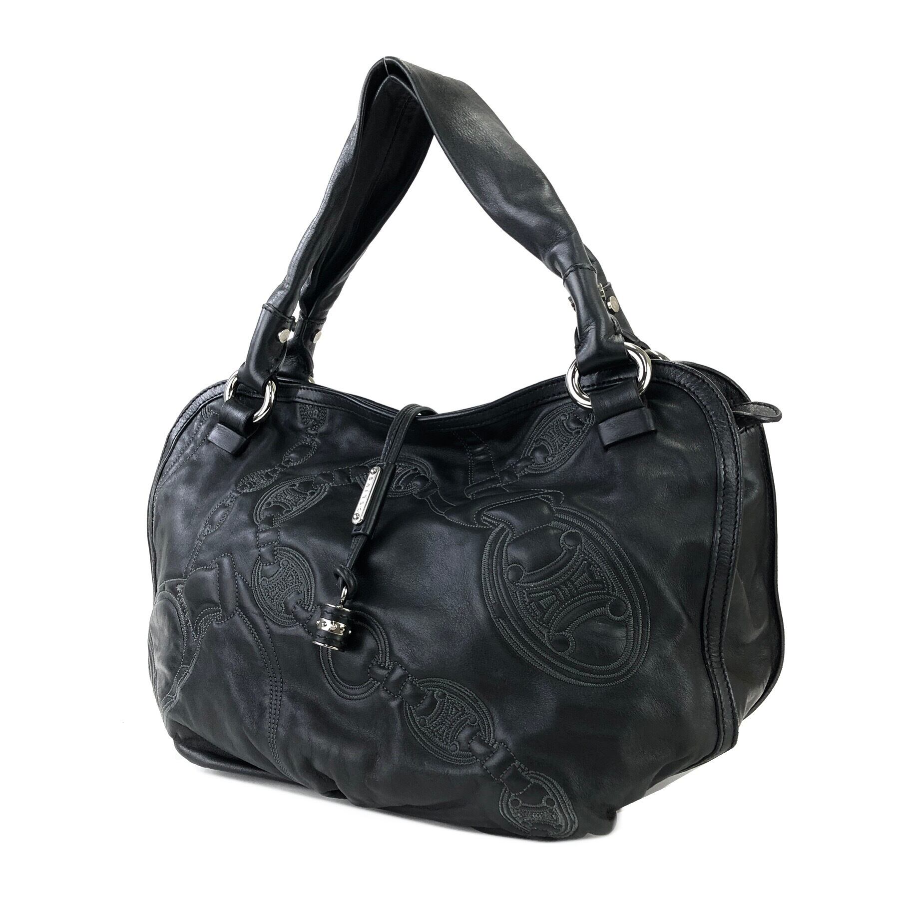 CELINE セリーヌ ビタースウィート レザー ハンドバッグ ブラック